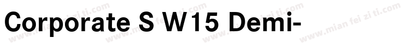 Corporate S W15 Demi字体转换